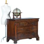 Strakke stoere ladenkast op bracket feet mooie patina  afger, Ophalen of Verzenden