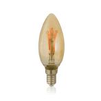 LED FILAMENT | E14 | KAARSLAMP | DIMBAAR | AMBER | 4W, Huis en Inrichting, Nieuw