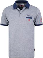 Geographical Norway Denim Polo Shirt Blauw Kola, Kleding | Heren, Polo's, Verzenden, Nieuw, Blauw