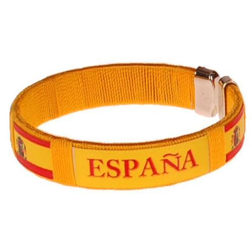 Armbandje - Espana Vlag - Geel - Voetbal - Onesize NIEUW, Sieraden, Tassen en Uiterlijk, Armbanden, Nieuw, Ophalen of Verzenden