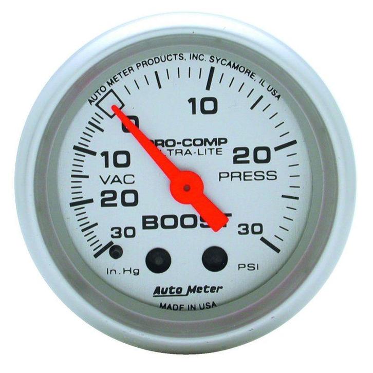 Autometer Ultra-Lite 52mm 30 PSI Mechanical Boost Gauge -, Auto-onderdelen, Interieur en Bekleding, Ophalen of Verzenden