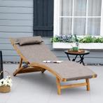 TRUUSK Outsunny Sonnenliege wetterbeständige Gartenliege mit, Verzenden, Nieuw