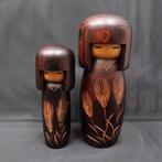 Uniek ontwerp Sosaku Kokeshi  / kokeshi pop - Hout -