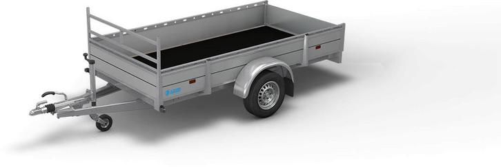 Hapert Enkelasser Azure L-1 250x130cm 1500kg Aluminium, Auto diversen, Aanhangers en Bagagewagens, Ophalen of Verzenden