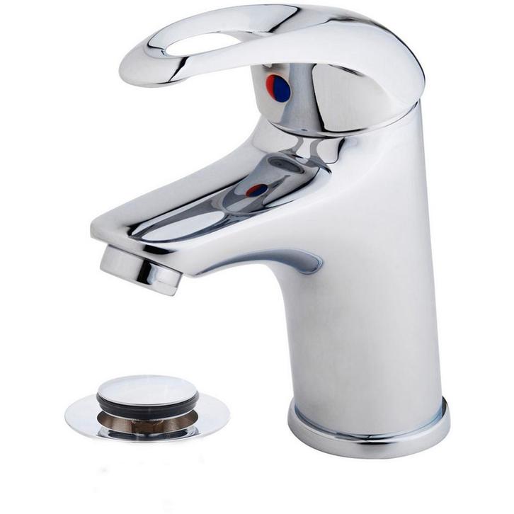 Xellanz Athos Wastafelkraan met Click Waste - Chroom, Doe-het-zelf en Verbouw, Sanitair, Nieuw, Ophalen of Verzenden