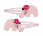 Haarspeld Klikklak Olifant Vilt Licht Roze, Nieuw
