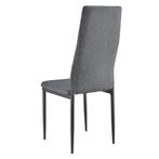 Eetkamerstoel Italië 96x43x52 cm grijs stof metaal set van 4, Huis en Inrichting, Stoelen, Verzenden, Nieuw