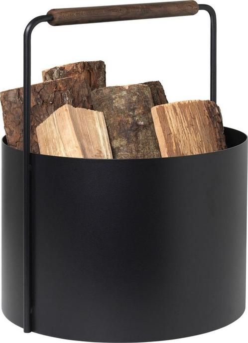 Blomus Ashi houtmand H45cm D35cm bruin, Huis en Inrichting, Woonaccessoires | Overige, Zo goed als nieuw, Ophalen of Verzenden