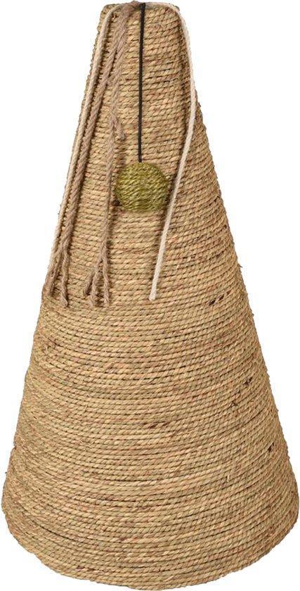 Flamingo - Krabkegel Zeegras - Beige - 30 x 30 x 50 cm, Dieren en Toebehoren, Katten-accessoires, Nieuw, Verzenden