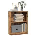 vidaXL Boekenkast 60x24x76 cm bewerkt hout oud houtkleurig, Huis en Inrichting, Verzenden, Nieuw, Overige houtsoorten