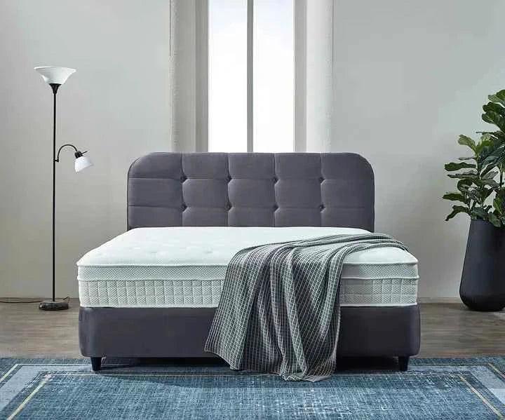 Outlet Opberg boxspring Rondo 160x200 antraciet, Huis en Inrichting, Slaapkamer | Boxsprings, Overige kleuren, Nieuw, Verzenden