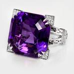 Zonder Minimumprijs - Ring - 14 karaat Witgoud, IGI 23,71 ct, Nieuw