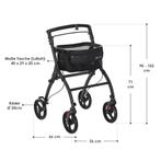 Aluminium Rollator Active - Zwart, Diversen, Rollators, Verzenden, Nieuw