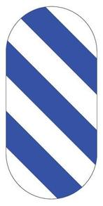 Ovaal gestreept - Wit & Blauw - Anti - slip -, Verzenden