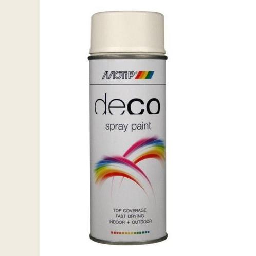 Motip Deco Paint Ral 9010 Helder Wit Mat 400 ml, Doe-het-zelf en Verbouw, Verf, Beits en Lak, Nieuw, Ophalen of Verzenden