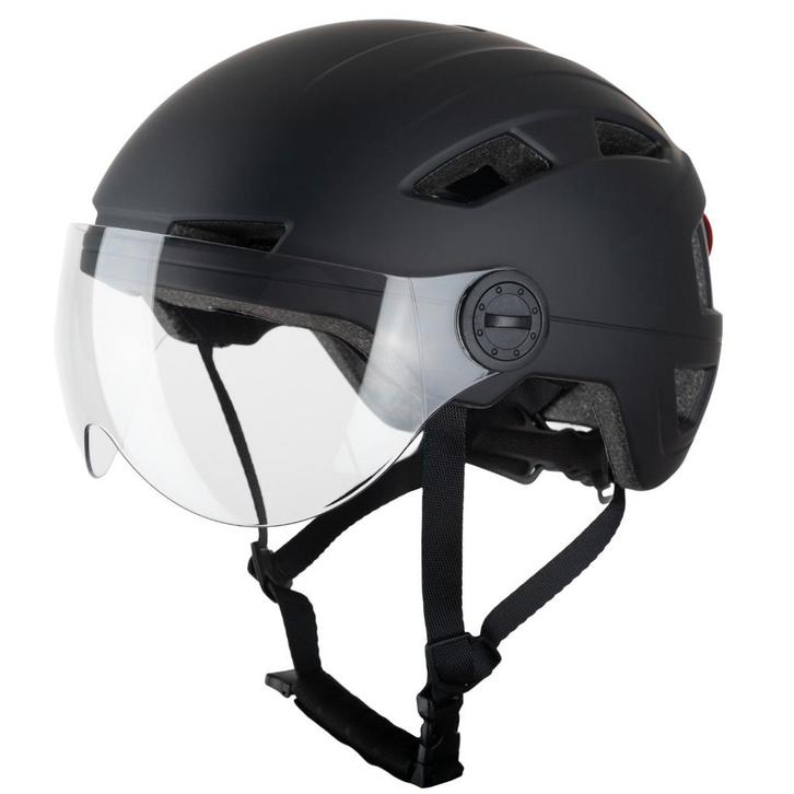 VINZ Munda Speed Pedelec Helm | LED licht | Vizier | NTA8776, Fietsen en Brommers, Fietsaccessoires | Fietshelmen, L, Verzenden