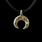 Oud-Romeins Zilver Lunula amulet hanger  (Zonder