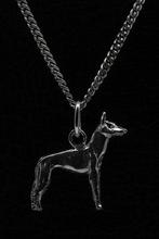 Zilveren Podenco canario ketting hanger - klein, Verzenden, Nieuw