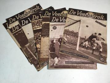 De Voetbal rolt - vintage voetbalmagazine - nrs 1 t/m 9 1950