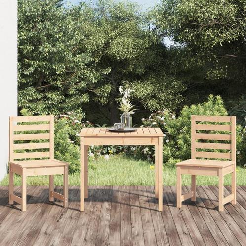 vidaXL 3-delige Bistroset massief grenenhout, Tuin en Terras, Tuinsets en Loungesets, Nieuw, 3 zitplaatsen, Verzenden