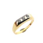 Gouden ring met zirconia (solitair ring) (solitair ring), Sieraden, Tassen en Uiterlijk, Ringen, Gebruikt, Overige kleuren, Ophalen of Verzenden