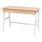 vidaXL Schrijftafel 110x55x75 cm eikenkleur en wit, Huis en Inrichting, Verzenden, Nieuw