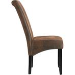 Eetkamerstoel, ergonomisch, massief hardhout - oud bruin, Se, Huis en Inrichting, Stoelen, Verzenden, Nieuw