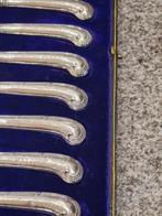 Bestekset (12) - Staal, Zilver - Zilveren pistool messen, Antiek en Kunst