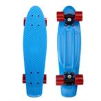 Skateboard Retro 57 cm Blauw-Rood (Skate - Longboards), Nieuw, Verzenden