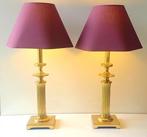 Lamp (2) - Colonne - Stijl Empire - **Chic** - Messing, Goud, Antiek en Kunst