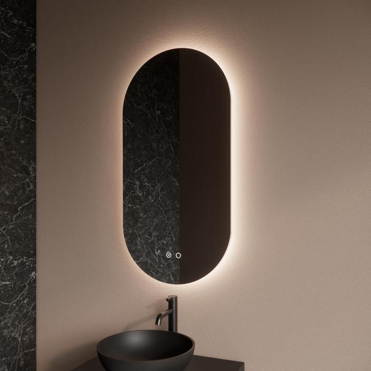 Badkamerspiegel BWS Riono Verticaal LED Incl. Verwarming, Doe-het-zelf en Verbouw, Sanitair, Bad, Nieuw, Ophalen of Verzenden