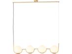 Brilliant Glint hanglamp 4-vlammig hout/messing glas/metaal, Huis en Inrichting, Woonaccessoires | Overige, Verzenden, Nieuw