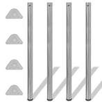 Verstelbare Tafelpoten Nikkel 110cm 4 stuks - tweedekansje, Tafelpoot, Minder dan 50 cm, 100 tot 150 cm, Nieuw