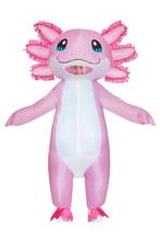 KIMU® Opblaas Kostuum Axolotl Opblaasbaar Pak Salamanderpak, Kleding | Heren, Carnavalskleding en Feestkleding, Carnaval, Nieuw