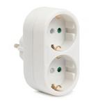 Verloopstekker | Nedis (Tweeweg, 16 A, Geaard, Wit), Doe-het-zelf en Verbouw, Elektra en Kabels, Verzenden, Nieuw