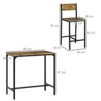 TRUUSK 3-delige Barset - Staande Tafel - 2 Stoelen - MDF - M, Huis en Inrichting, Verzenden, Nieuw