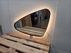 Spiegel 100 x 60 cm met zwarte rand en dimbare, Doe-het-zelf en Verbouw, Ophalen of Verzenden, Nieuw, Bad