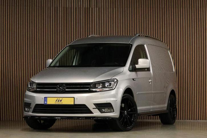 Volkswagen Caddy 2.0 TDI 150 PK L2H1 DSG Maxi Highline | Mar, Auto's, Bestelauto's, Onderhoudsboekje, Lease, Zwart, Automaat, Overige kleuren