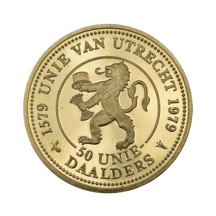 Gouden munt Unie van Utrecht 1979, Postzegels en Munten, Edelmetalen en Baren, Verzenden