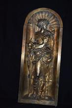 Grote gouden koperen tabernakelpoort - 64 cm - Verguld brons, Antiek en Kunst