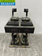 HCB RVS Dubbele Koffiemachine Koffieautomaat met 4 kannen, Ophalen of Verzenden, Gebruikt