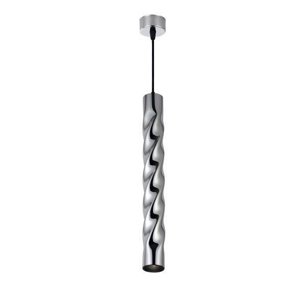 Moderne hanglamp met krul | 30 cm | Zilver | GU10 fitting, Huis en Inrichting, Lampen | Hanglampen, 50 tot 75 cm, Nieuw, Metaal