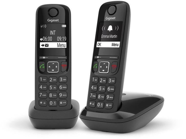 Gigaset AS690A - Duo DECT - Antwoordapparaat - Zwart (2, Telecommunicatie, Vaste telefoons | Handsets en Draadloos, Zo goed als nieuw