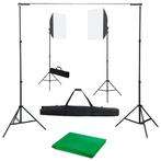 vidaXL Fotostudioset met softboxlampen en achtergrond, Verzenden, Nieuw