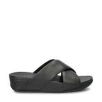 Fitflop Lulu Cross Slide slippers voor dames in het Zwart, Slippers, Verzenden, Zwart, Nieuw