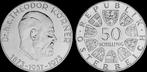 Austria 50 schilling 1973- 100th anniversary of Dr Theodo..., Postzegels en Munten, Munten | Europa | Niet-Euromunten, Verzenden