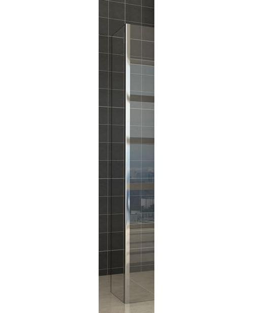 Wiesbaden Zijwand met hoekprofiel 40 x 200 cm helder glas /, Doe-het-zelf en Verbouw, Sanitair, Nieuw, Ophalen of Verzenden