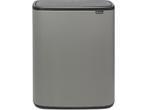 Brabantia Bo Touch Bin Prullenbak - 60 liter - Mineral, Verzenden, Zo goed als nieuw