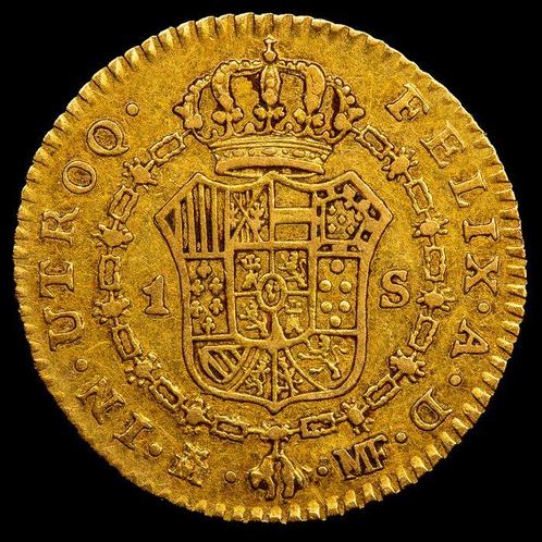 Spanje. Carlos IV. 1 Escudo 1799 - Madrid MF (Zonder, Postzegels en Munten, Munten | Europa | Niet-Euromunten