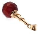 Gouden vintage kegel hanger met carneool (gouden hanger), Ophalen of Verzenden, Gebruikt, Goud, Overige merken